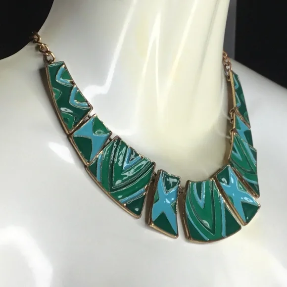 Rare vintage retro enamel jewellery - Picture 4 of 8